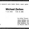 Zerbes Michael 1910-1983 Todesanzeige